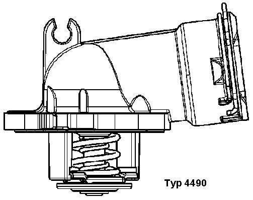 WAHLER termostatas, aušinimo skystis 4490.87D