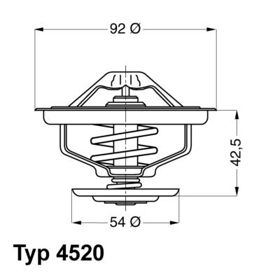 WAHLER Термостат, охлаждающая жидкость 4520.75