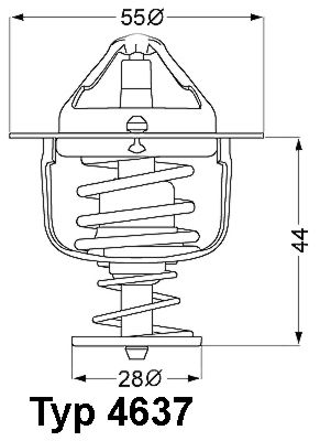 WAHLER Термостат, охлаждающая жидкость 4637.82D