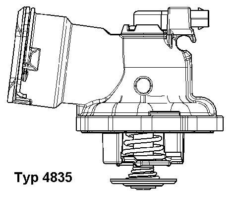 WAHLER Термостат, охлаждающая жидкость 4835.87D