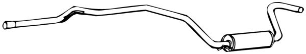 WALKER Средний глушитель выхлопных газов 13782