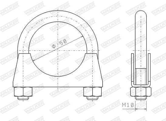 WALKER spaustukas, išmetimo sistema 82346