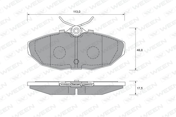 WEEN Комплект тормозных колодок, дисковый тормоз 151-1911
