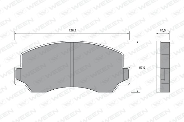 WEEN Комплект тормозных колодок, дисковый тормоз 151-2025