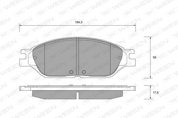 WEEN Комплект тормозных колодок, дисковый тормоз 151-2507