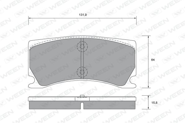 WEEN Комплект тормозных колодок, дисковый тормоз 151-2707