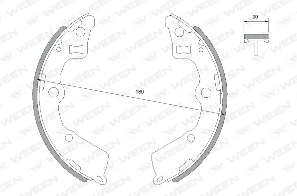WEEN Комплект тормозных колодок 152-2030