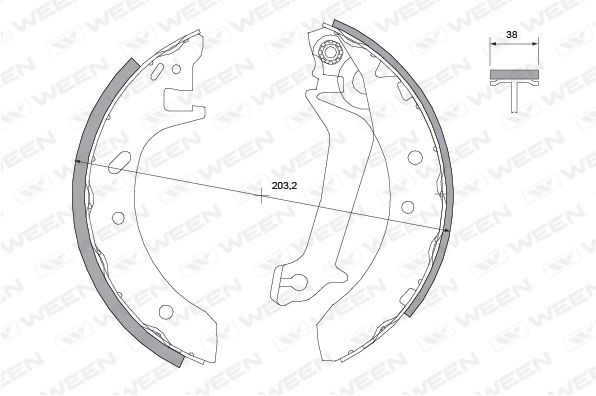 WEEN stabdžių trinkelių komplektas 152-2042