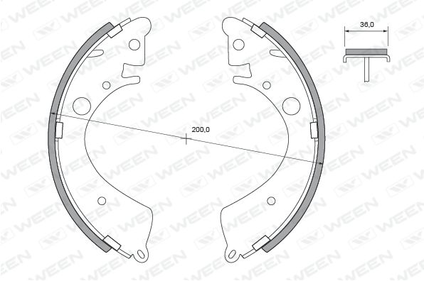 WEEN Комплект тормозных колодок 152-2056