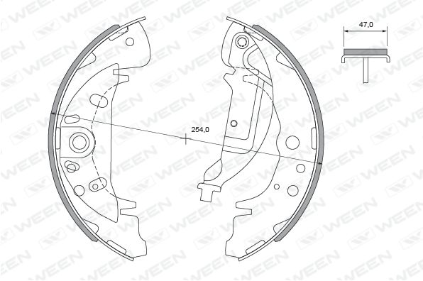 WEEN Комплект тормозных колодок 152-2115