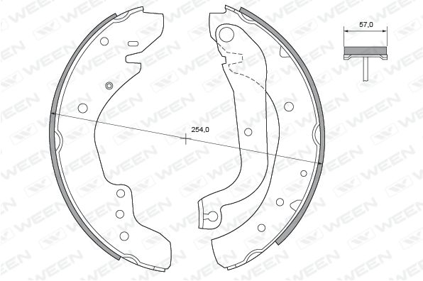 WEEN Комплект тормозных колодок 152-2148