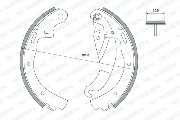 WEEN Комплект тормозных колодок 152-2199