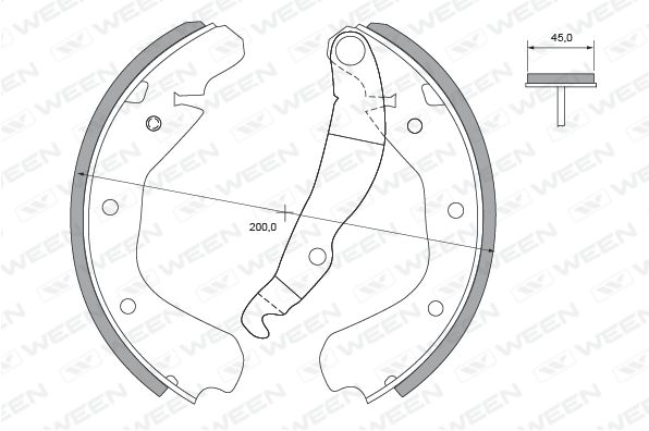 WEEN Комплект тормозных колодок 152-2207