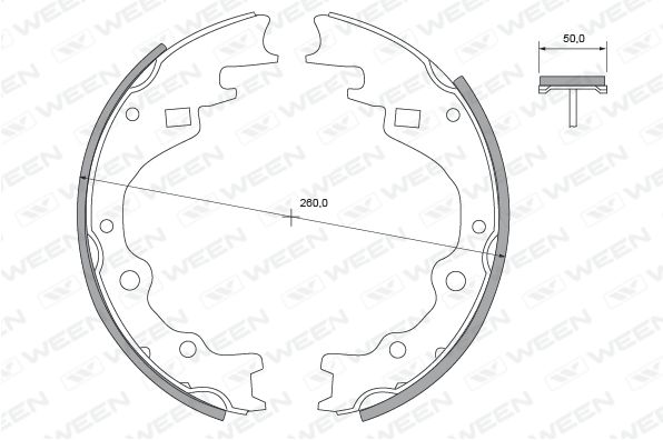 WEEN Комплект тормозных колодок 152-2287