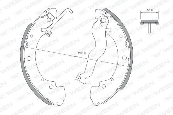 WEEN Комплект тормозных колодок 152-2290