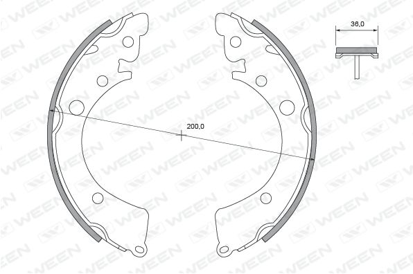 WEEN Комплект тормозных колодок 152-2299