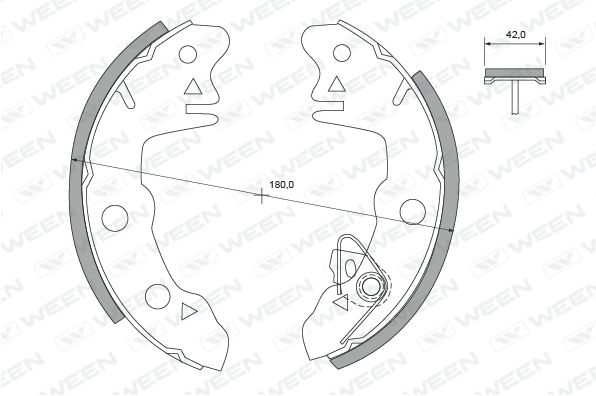 WEEN Комплект тормозных колодок 152-2340