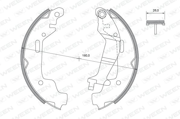 WEEN Комплект тормозных колодок 152-2353