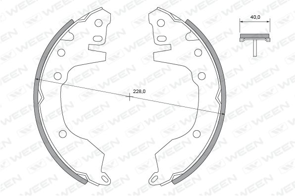 WEEN Комплект тормозных колодок 152-2365