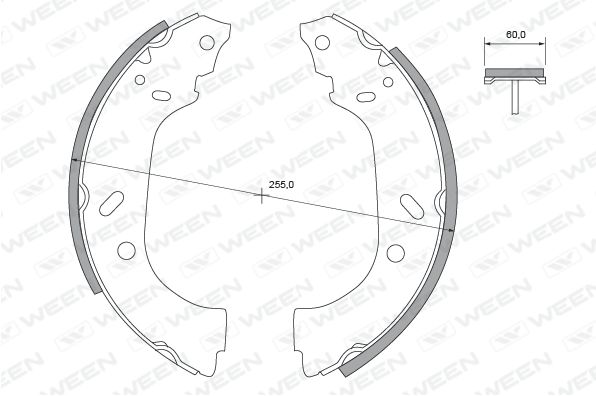 WEEN Комплект тормозных колодок 152-2383