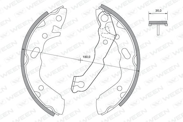 WEEN Комплект тормозных колодок 152-2386