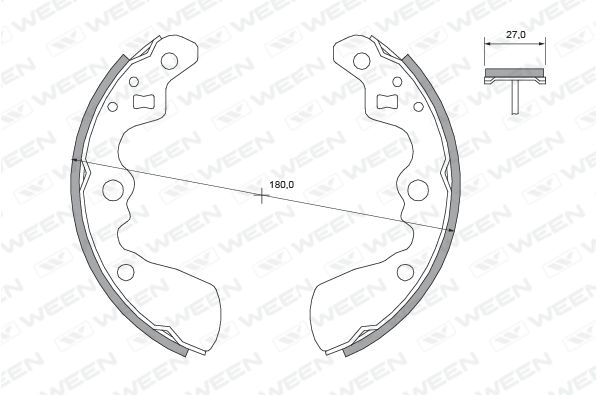 WEEN Комплект тормозных колодок 152-2399