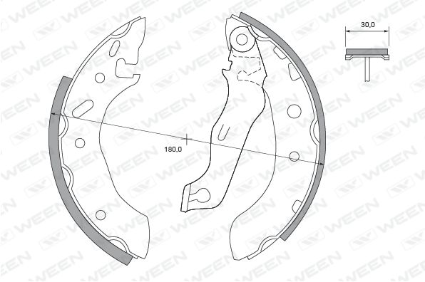 WEEN Комплект тормозных колодок 152-2404