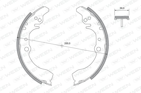 WEEN Комплект тормозных колодок 152-2421