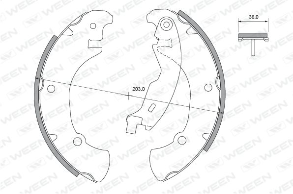 WEEN Комплект тормозных колодок 152-2427