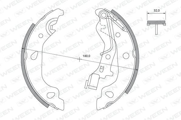 WEEN Комплект тормозных колодок 152-2442