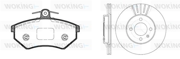 WOKING stabdžių rinkinys, diskiniai stabdžiai 80343.00