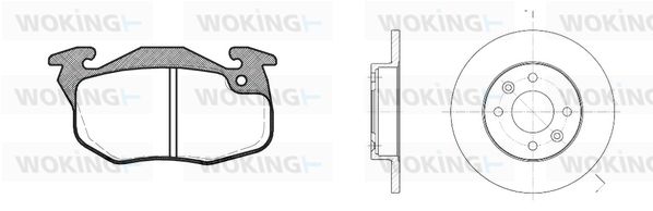 WOKING stabdžių rinkinys, diskiniai stabdžiai 80923.01