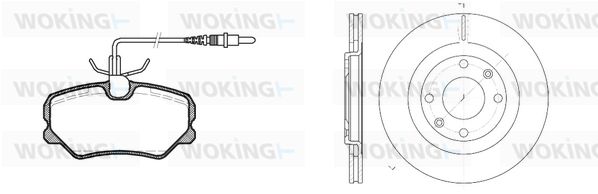 WOKING Комплект тормозов, дисковый тормозной механизм 83623.00