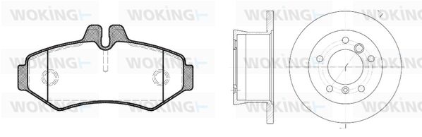 WOKING stabdžių rinkinys, diskiniai stabdžiai 86333.01