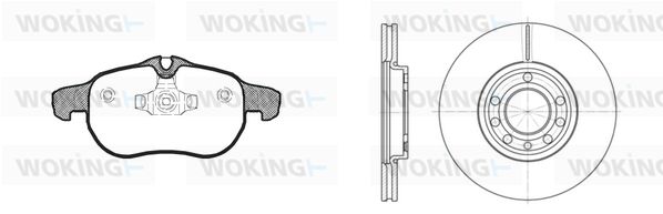 WOKING stabdžių rinkinys, diskiniai stabdžiai 89883.00