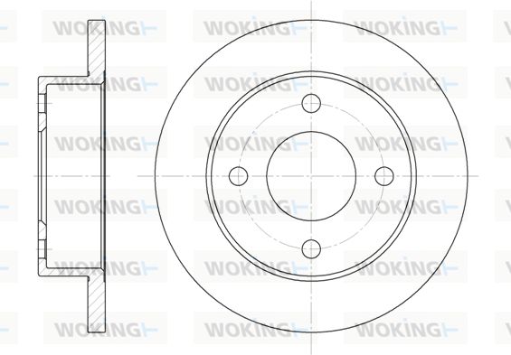 WOKING stabdžių diskas D6012.00