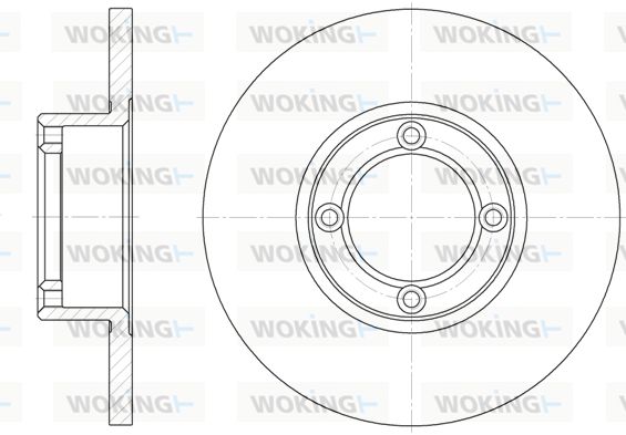 WOKING Тормозной диск D6037.00