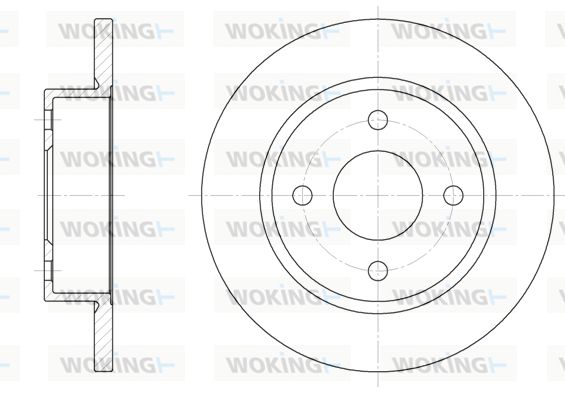 WOKING Тормозной диск D6047.00