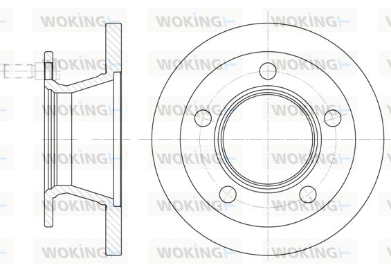 WOKING stabdžių diskas D6082.00