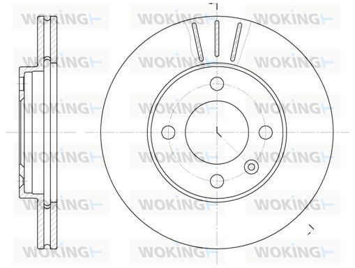 WOKING stabdžių diskas D6084.10