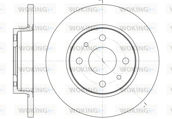 WOKING Тормозной диск D6089.00