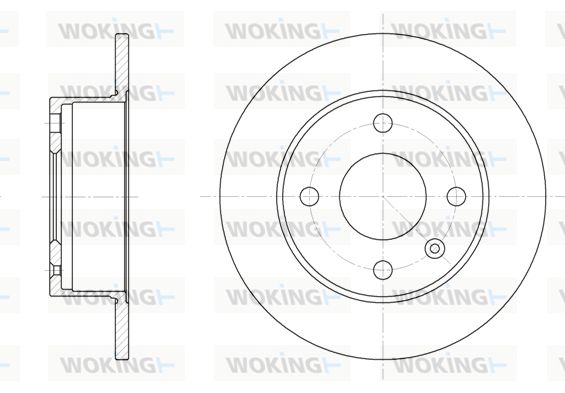 WOKING stabdžių diskas D6095.00