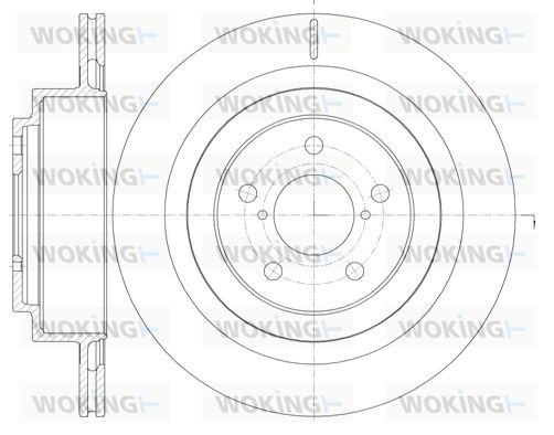 WOKING Тормозной диск D61001.10