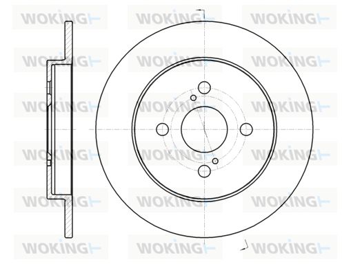 WOKING stabdžių diskas D61004.00