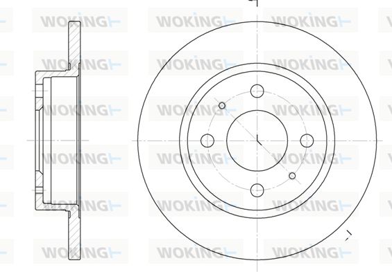 WOKING Тормозной диск D6101.00