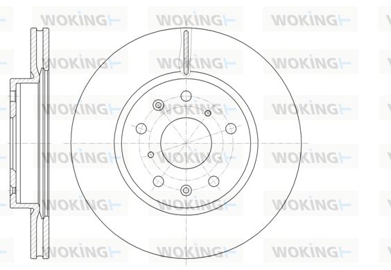 WOKING stabdžių diskas D61018.10