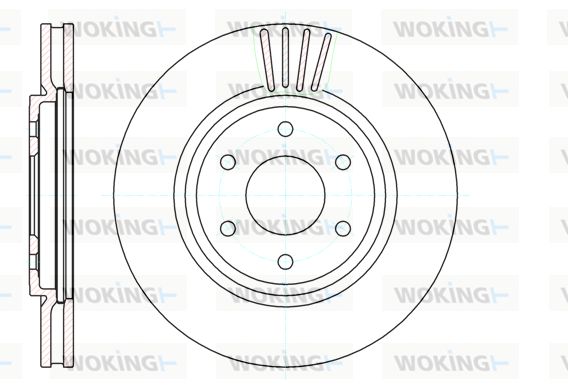 WOKING stabdžių diskas D61037.10