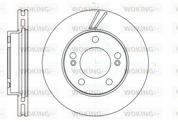 WOKING stabdžių diskas D61040.10