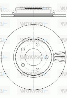 WOKING Тормозной диск D61047.10