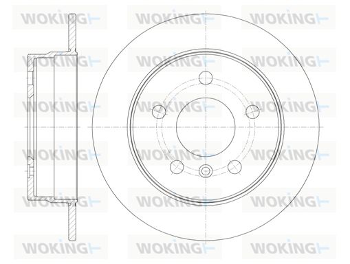 WOKING stabdžių diskas D61065.00